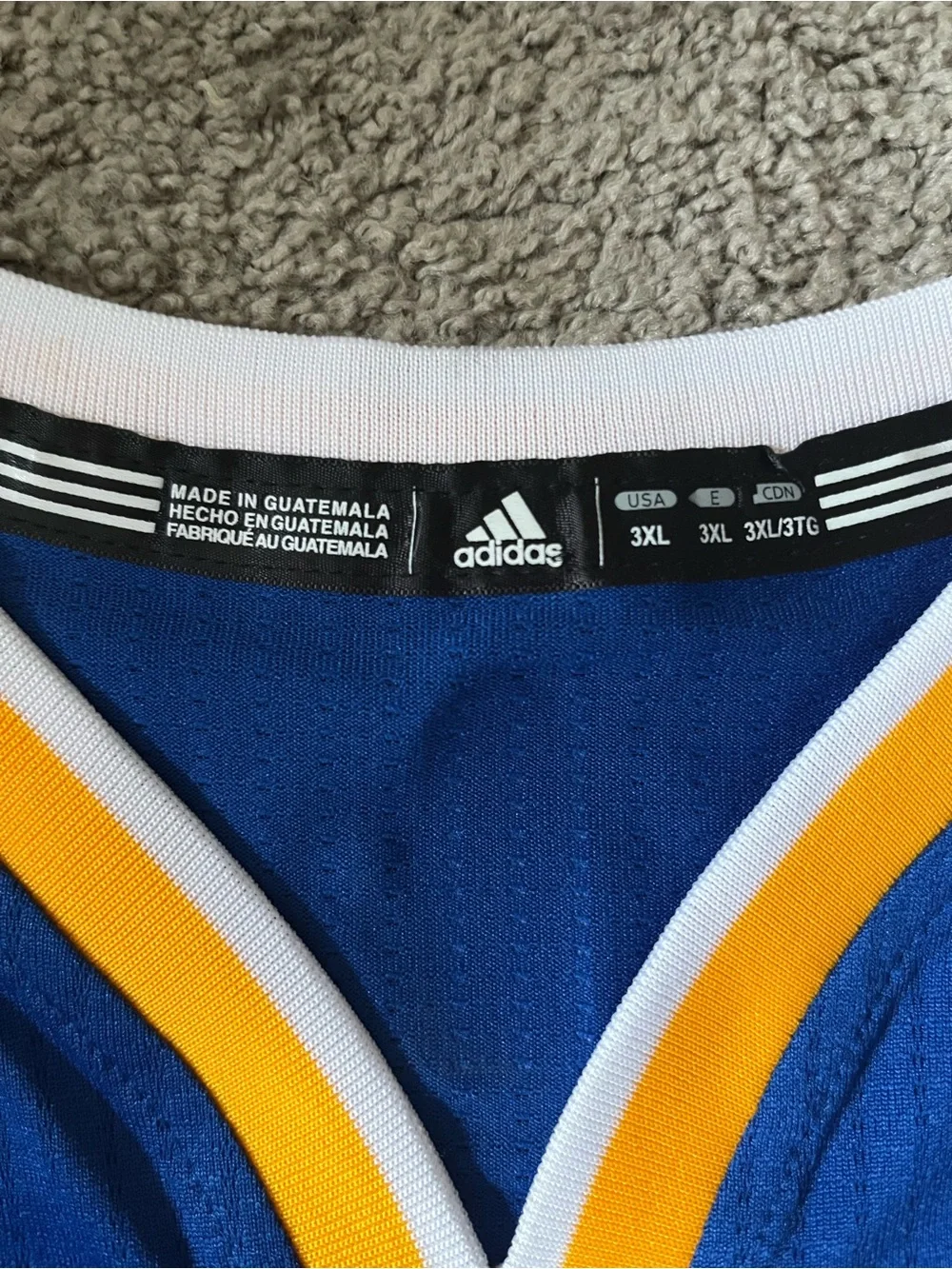 Adidas - Stephen Curry - Golden State Warriors Blue & Gold Jersey - Size 3XL